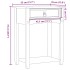 Mesa consola Corona madera maciza de pino 55x35x73