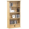Estantería de CDs Corona madera maciza de pino 52x17,5x103 cm