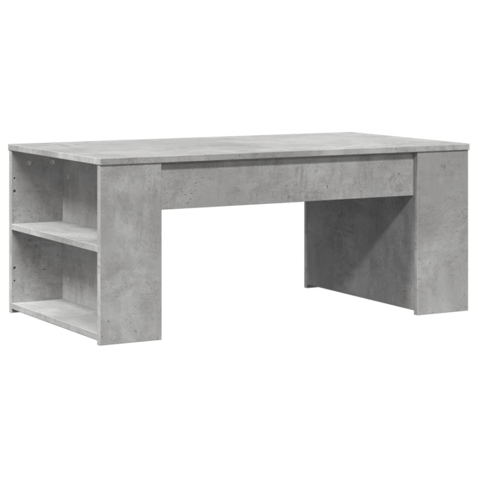 Mesa de centro madera de ingeniería gris hormigón 102x55x42