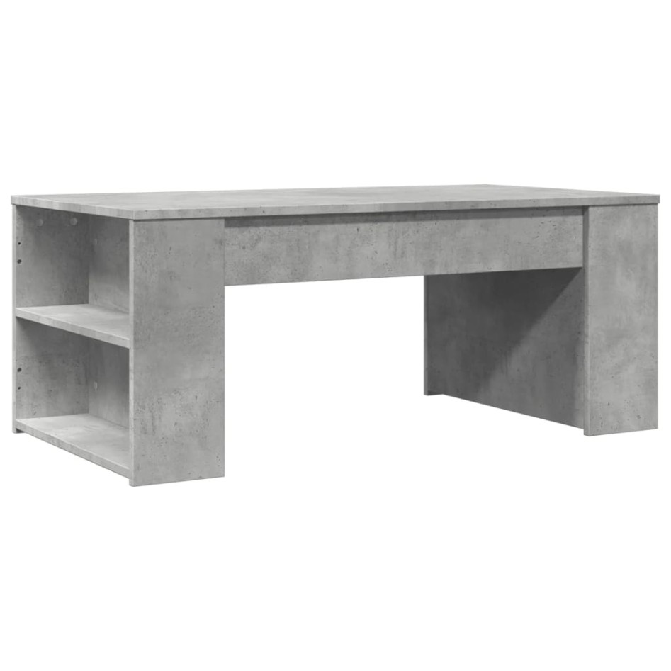 Mesa de centro madera de ingeniería gris hormigón 102x55x42