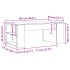 Mesa de centro madera de ingeniería gris hormigón 102x55x42
