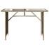 Mesa de jardín superficie de vidrio ratán PE beige 110x68x70