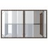 Mesa de jardín superficie vidrio ratán PE marrón 110x68x70