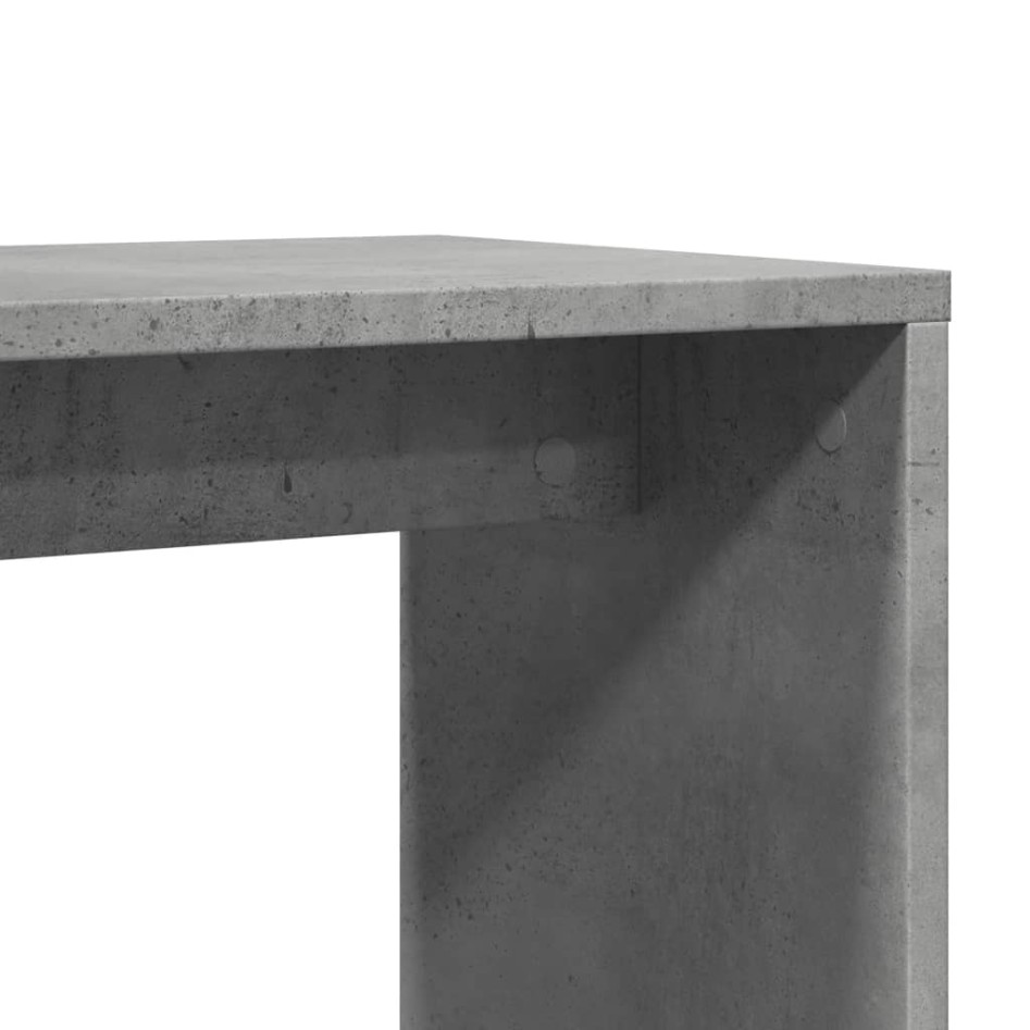 Mesa auxiliar 2 uds madera ingeniería gris hormigón 50x30x50