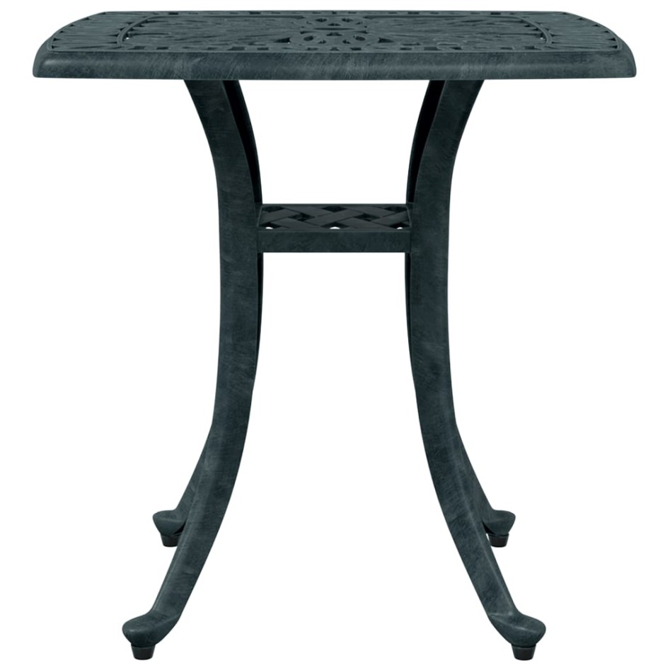 Mesa de jardín aluminio fundido verde 53x53x53