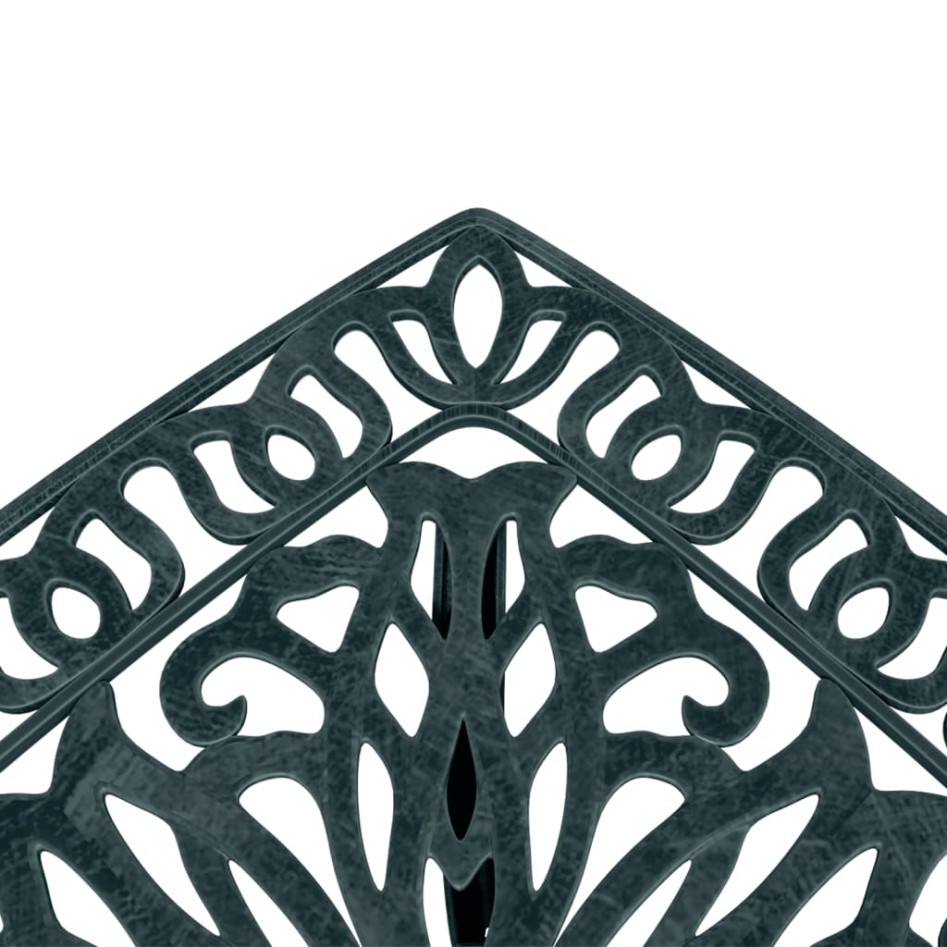 Mesa de jardín aluminio fundido verde 53x53x53