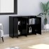 Aparador de madera contrachapada negro 102x33x75