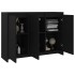 Aparador de madera contrachapada negro 102x33x75