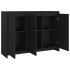 Aparador de madera contrachapada negro 102x33x75