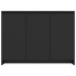 Aparador de madera contrachapada negro 102x33x75