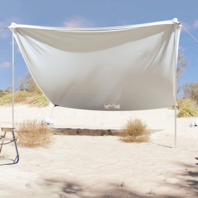 Toldo de playa con anclas de arena gris 304x300