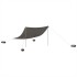 Toldo de playa con anclas de arena gris 304x300