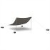 Toldo de playa con anclas de arena gris 304x300