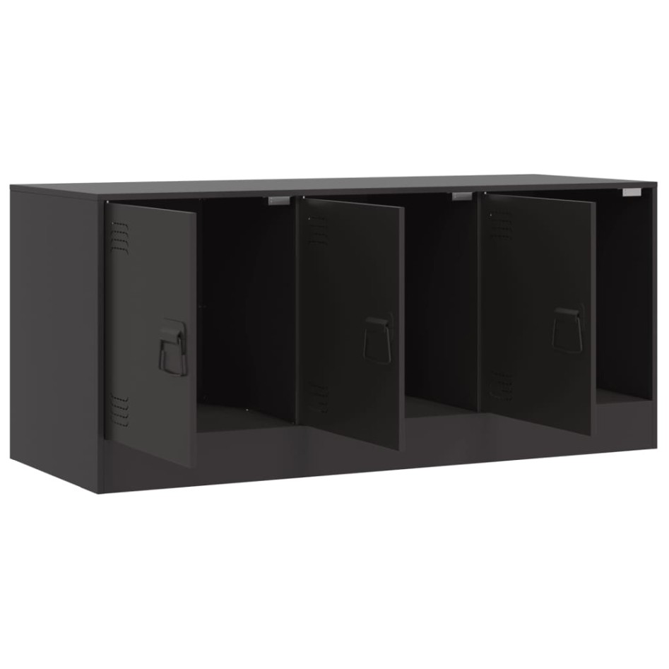 Mueble para TV de acero negro 99x39x44