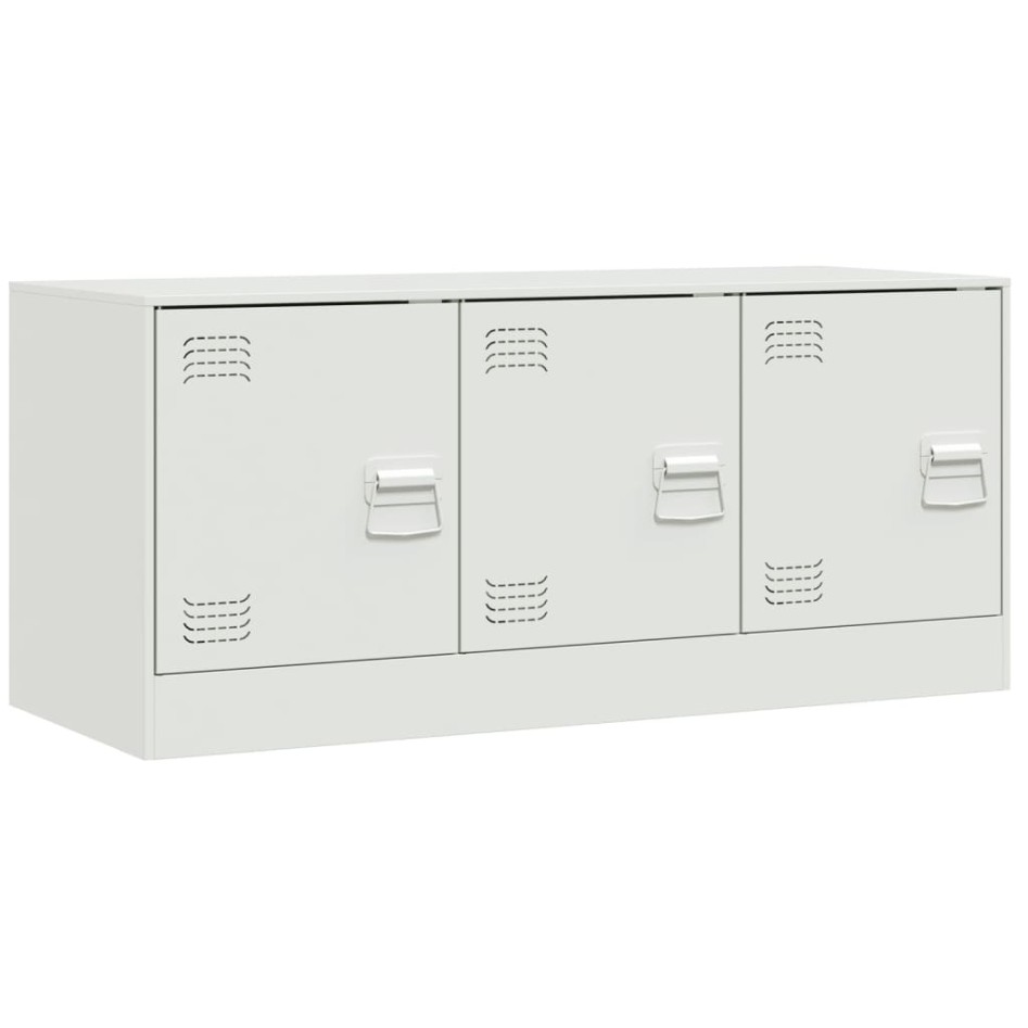 Mueble para TV de acero blanco 99x39x44