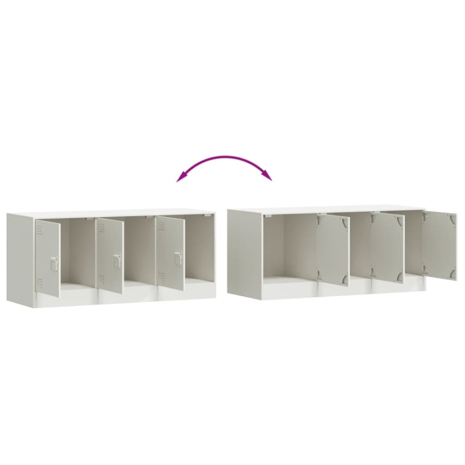 Mueble para TV de acero blanco 99x39x44