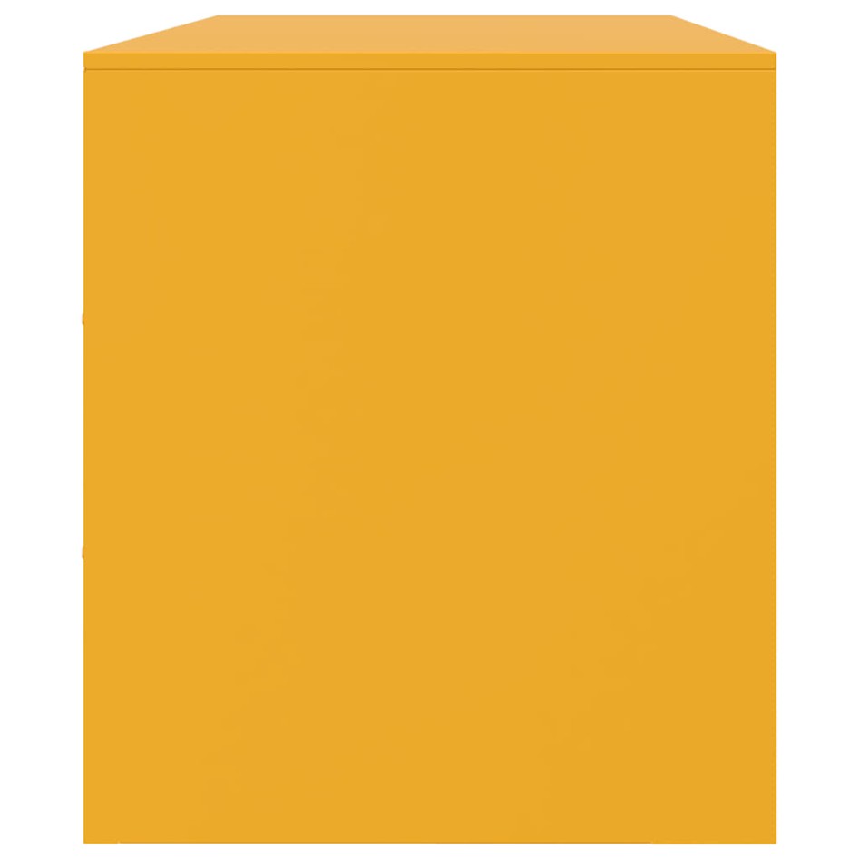 Mueble para TV de acero amarillo mostaza 99x39x44