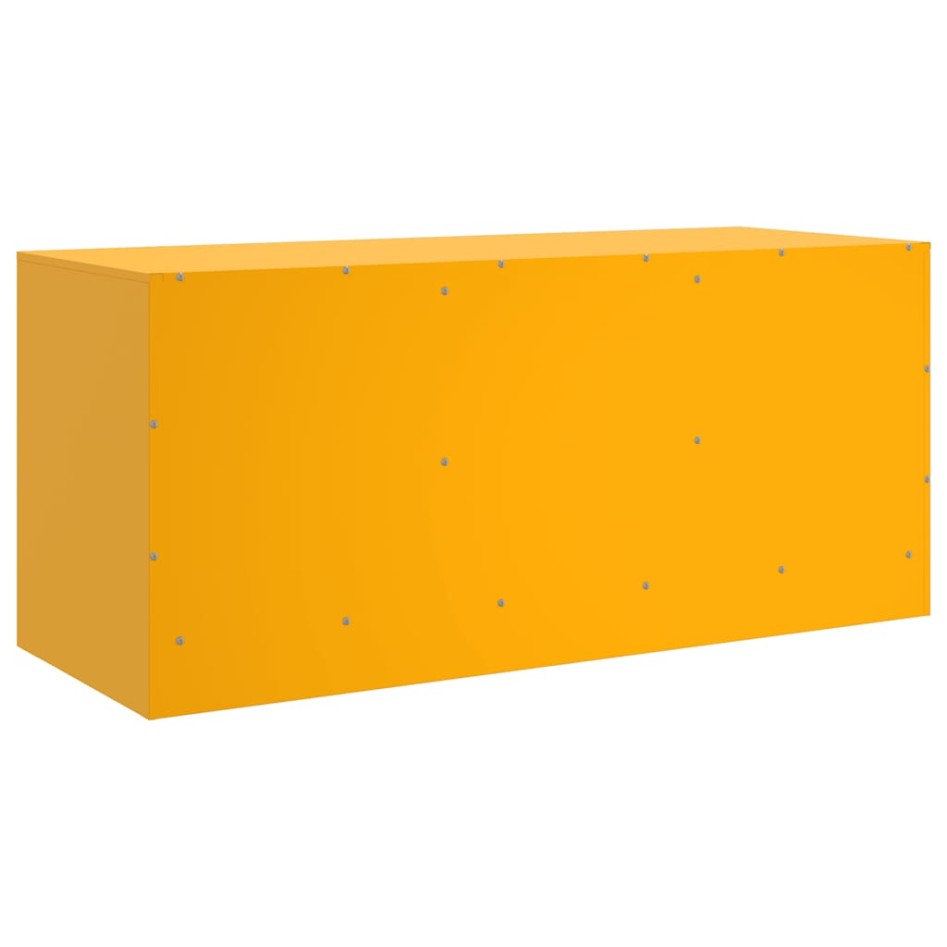 Mueble para TV de acero amarillo mostaza 99x39x44