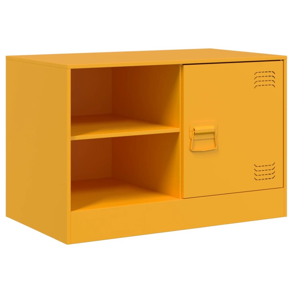 Mueble para TV de acero amarillo mostaza 67x39x44