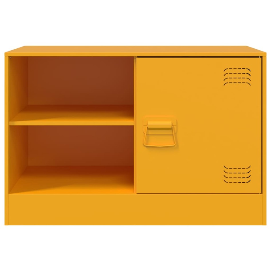 Mueble para TV de acero amarillo mostaza 67x39x44