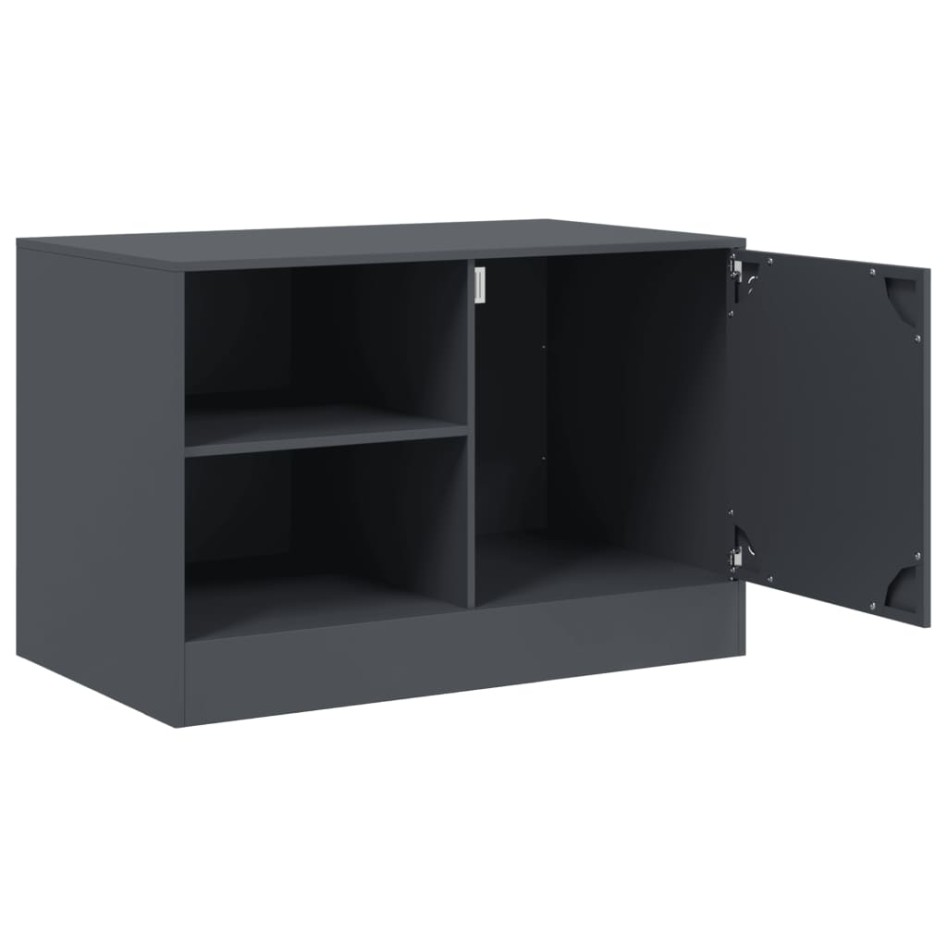 Mueble para TV de acero gris antracita 67x39x44