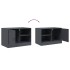 Mueble para TV de acero gris antracita 67x39x44