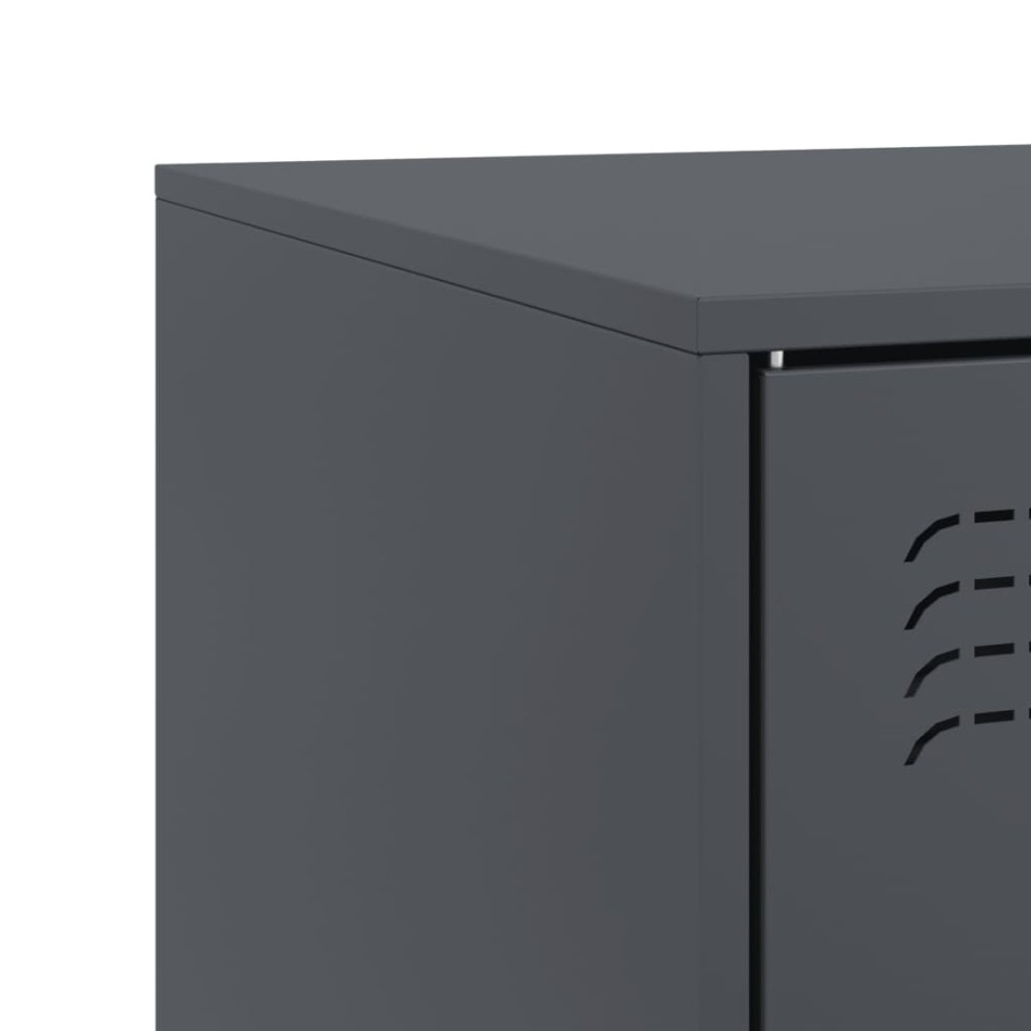 Mueble para TV de acero gris antracita 67x39x44