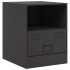 Mesitas de noche 2 unidades acero negro 34,5x39x44