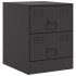 Mesitas de noche 2 unidades acero negro 34,5x39x44