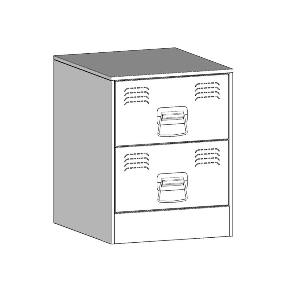 Mesitas de noche 2 unidades acero negro 34,5x39x44