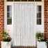 Cortina antimoscas chenilla gris claro y blanco 118x220