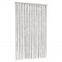Cortina antimoscas chenilla gris claro y blanco 118x220