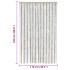 Cortina antimoscas chenilla gris claro y blanco 118x220