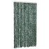 Cortina antimoscas chenilla verde y blanco 118x220
