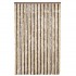 Cortina antimoscas chenilla marrón oscuro y beige 118x220