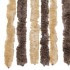 Cortina antimoscas chenilla marrón oscuro y beige 118x220