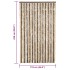Cortina antimoscas chenilla marrón oscuro y beige 118x220