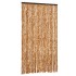 Cortina antimoscas chenilla ocre y blanco 118x220