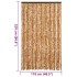 Cortina antimoscas chenilla ocre y blanco 118x220