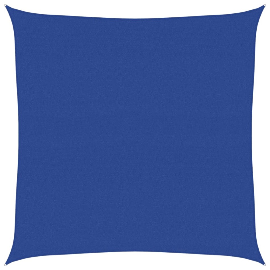Toldo de vela cuadrado HDPE azul 160 g/m² 5x5