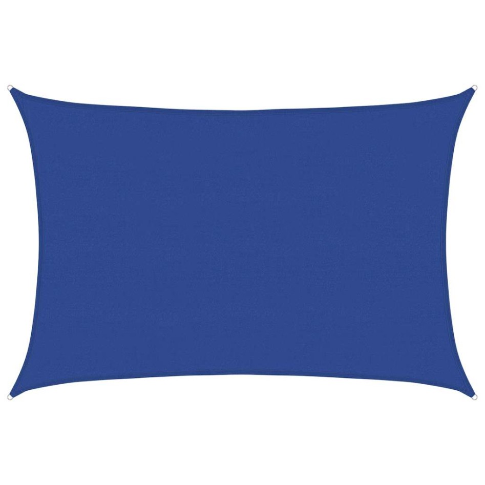 Toldo de vela rectangular HDPE azul 160 g/m² 5x6