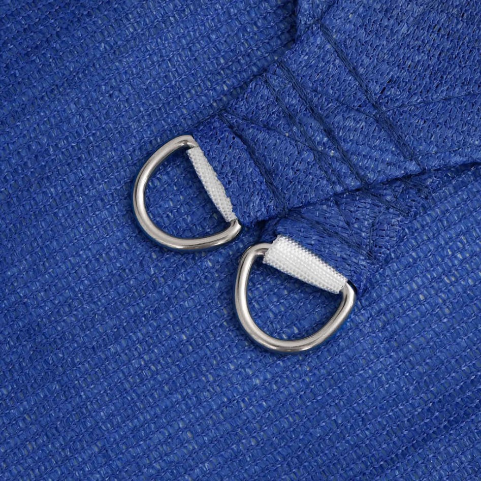 Toldo de vela rectangular HDPE azul 160 g/m² 5x6