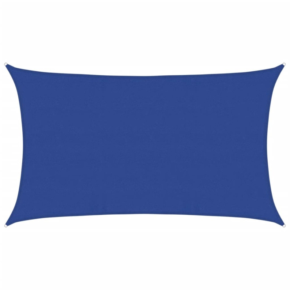 Toldo de vela rectangular HDPE azul 160 g/m² 5x8