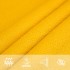 Toldo de vela rectangular HDPE amarillo 160 g/m² 5x7