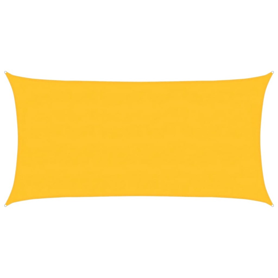 Toldo de vela rectangular HDPE amarillo 160 g/m² 4x7