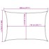Toldo de vela rectangular HDPE amarillo 160 g/m² 6x8