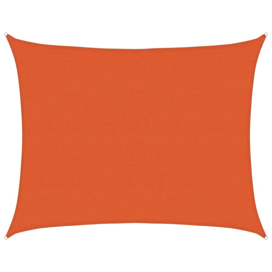 Toldo de vela rectangular HDPE naranja 160 g/m² 6x8