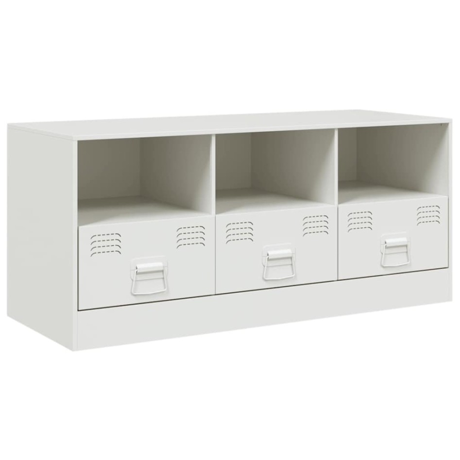 Mueble para TV de acero blanco 99x39x44
