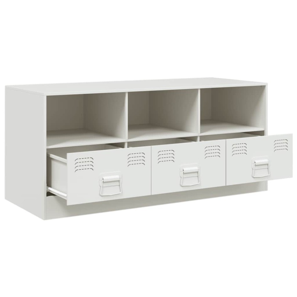Mueble para TV de acero blanco 99x39x44