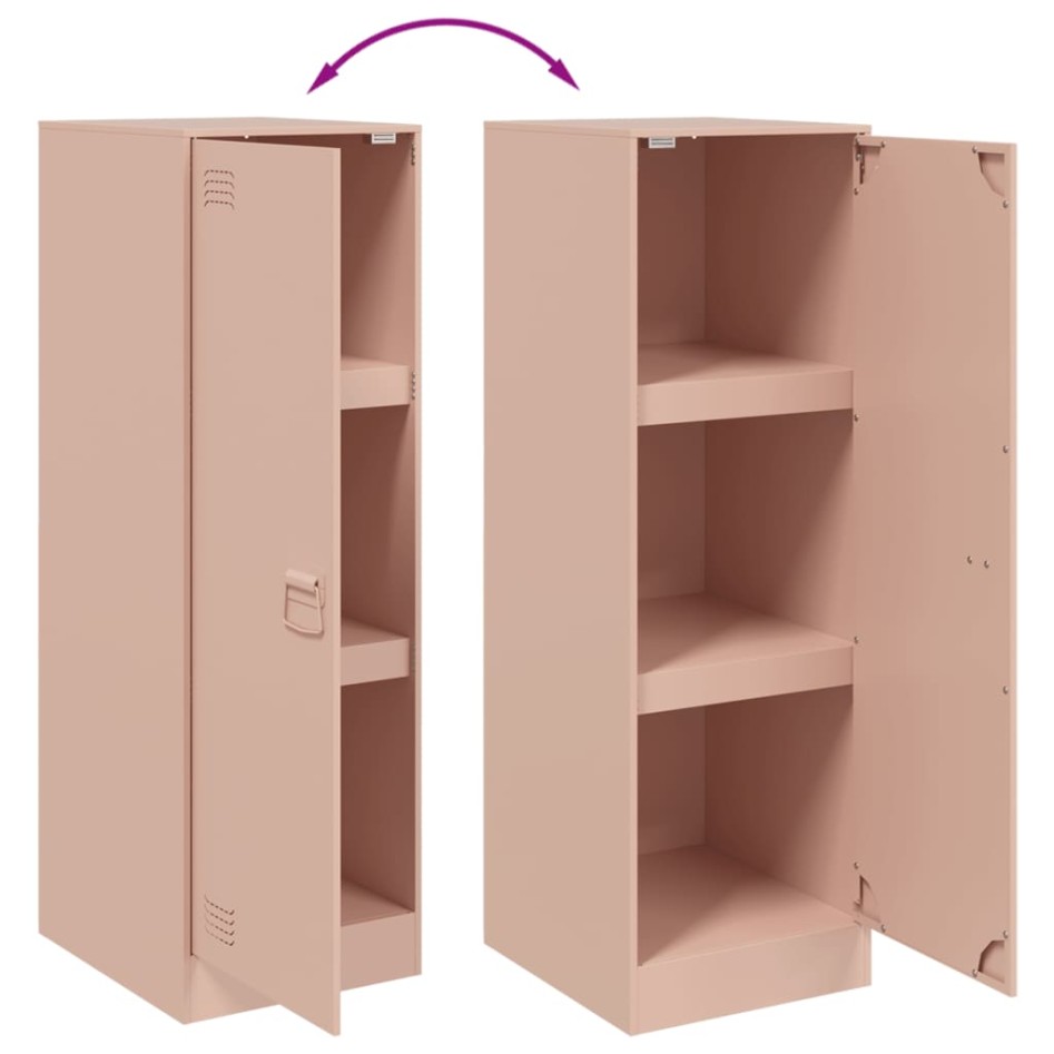 Aparador de acero rosa 34,5x39x107